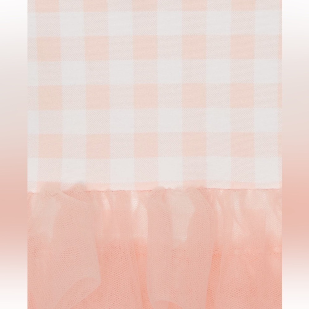 🆕Tucker + Tate Baby Girl Pink Cream Gingham Tutu One Piece Swimsuit::NWT SPF 50 - Picture 3 of 9